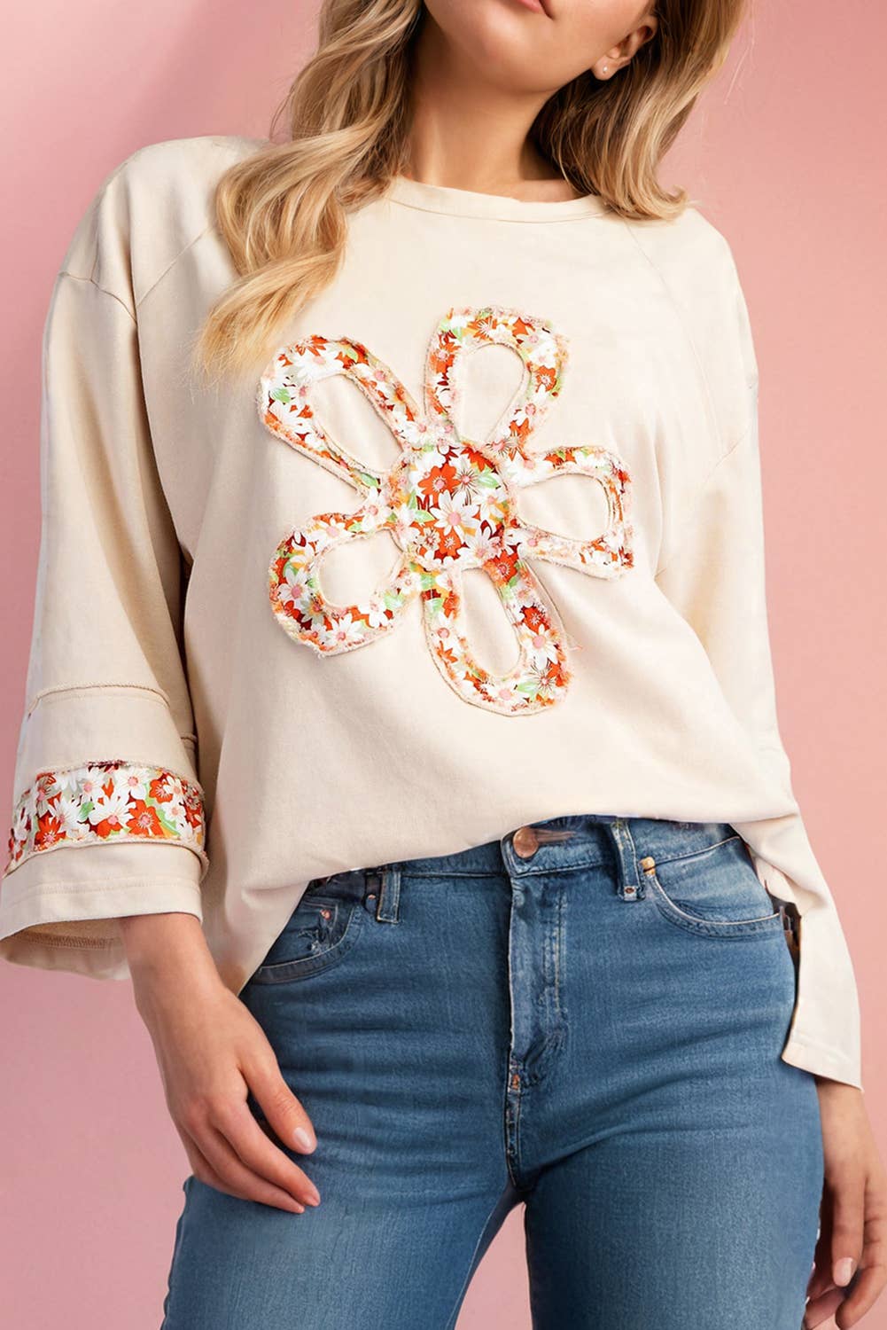 Flower Patched Top