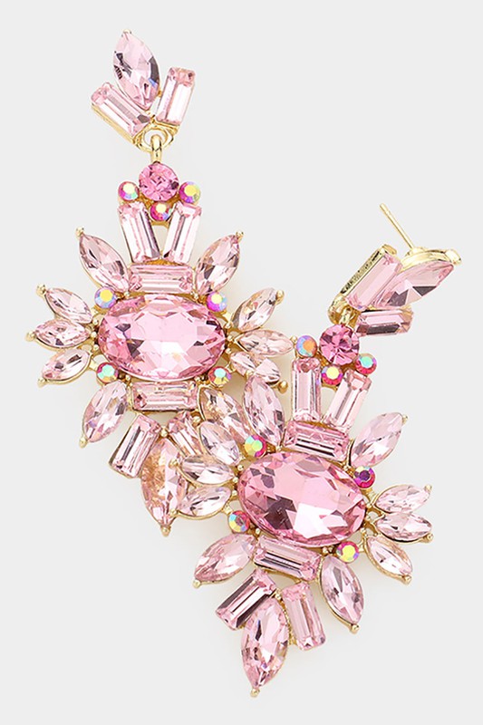 Marquise Crystal Cluster Evening Earrings - Debs on 5th