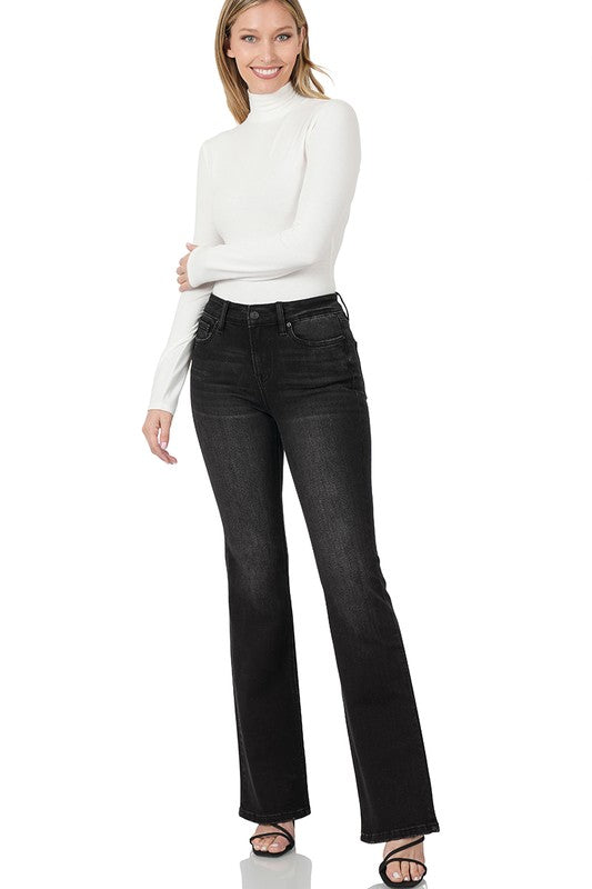 Mid Rise Bootcut Denim Pants - Debs on 5th