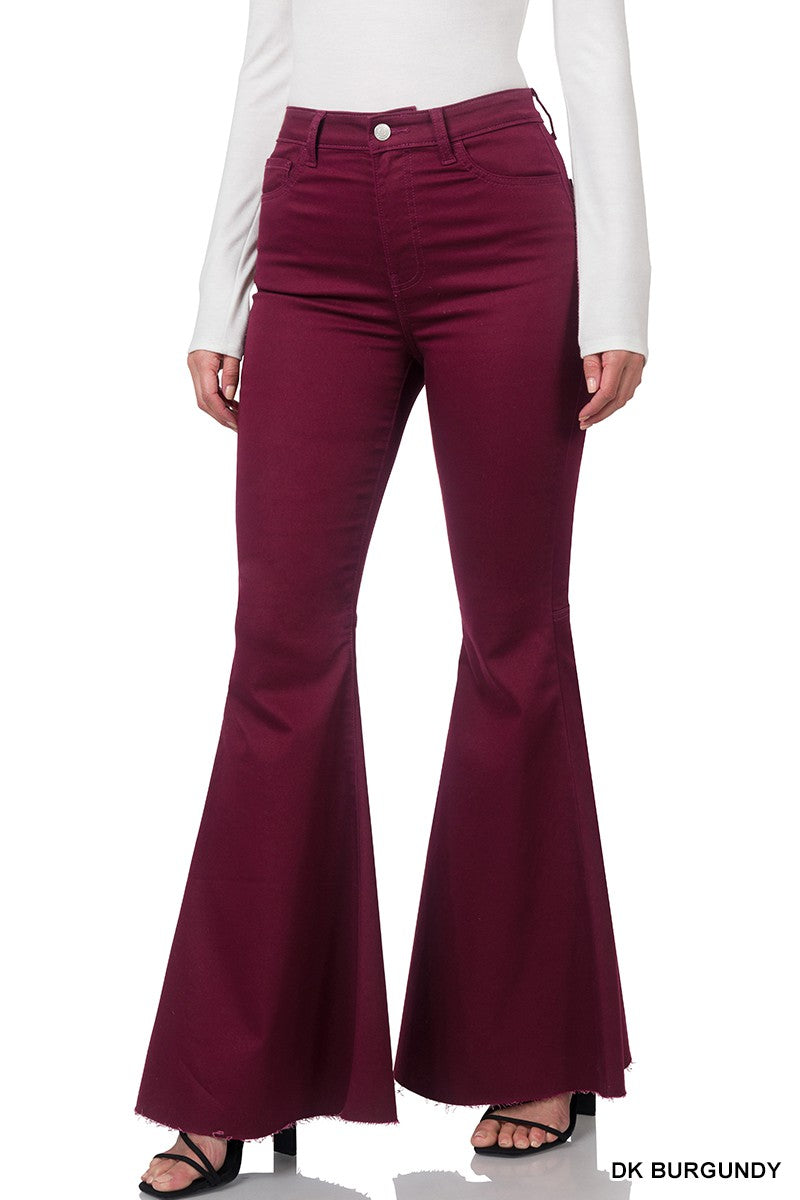 High Rise Super Flare Denim Pants - Debs on 5th