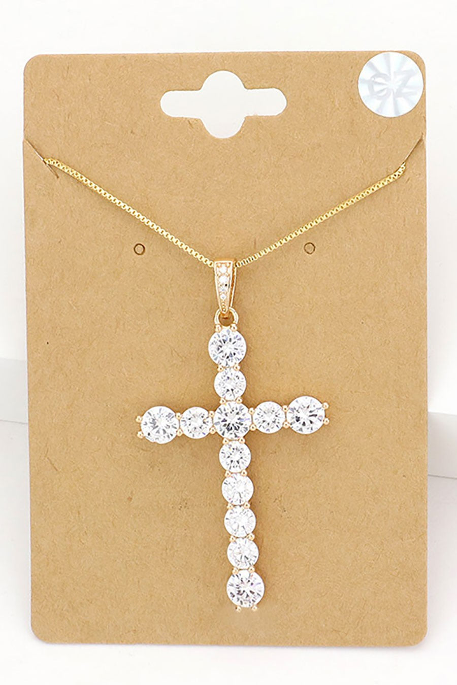 CZ Cross Pendant Necklace
