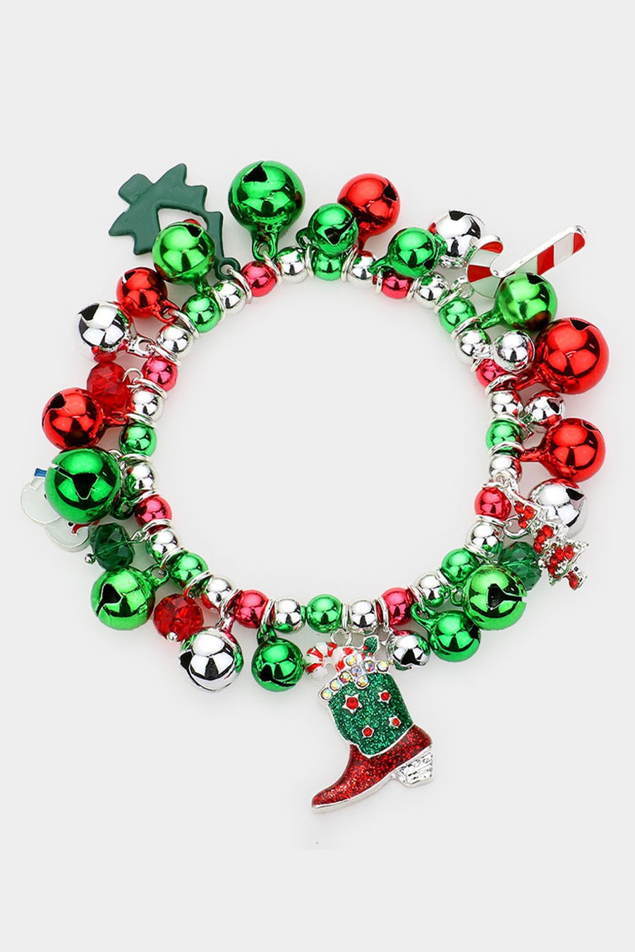 Christmas Theme Charms Stretch Bracelet - Debs on 5th