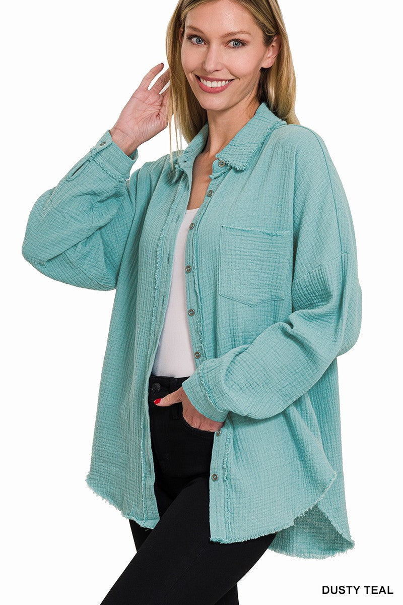 Nice and Easy Raw Edge Shirt - Debs on 5th