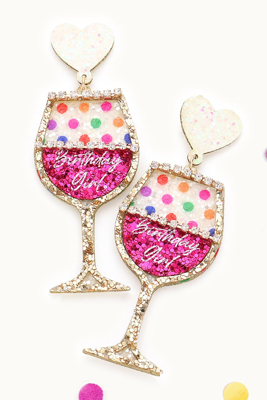 Happy Birthday Glittered Star Firework Earrings - Debs on 5th