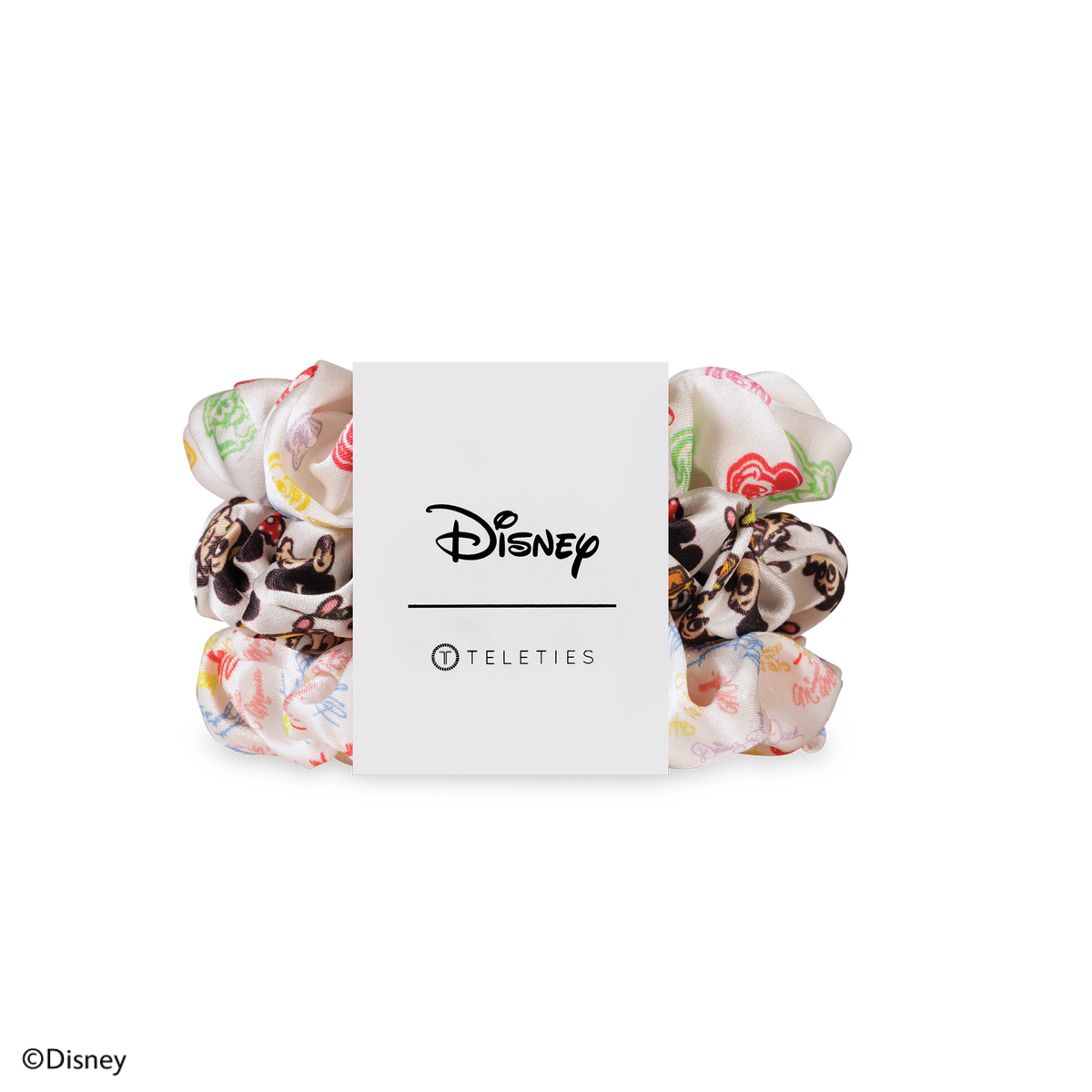 Mickey and Friends Large Silk Scrunchies