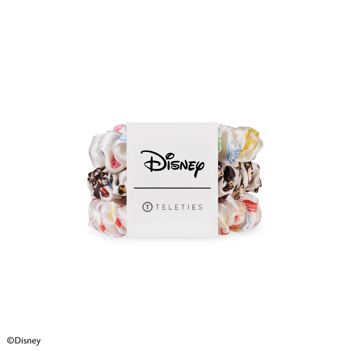 Mickey and Friends Small Silk Scrunchies