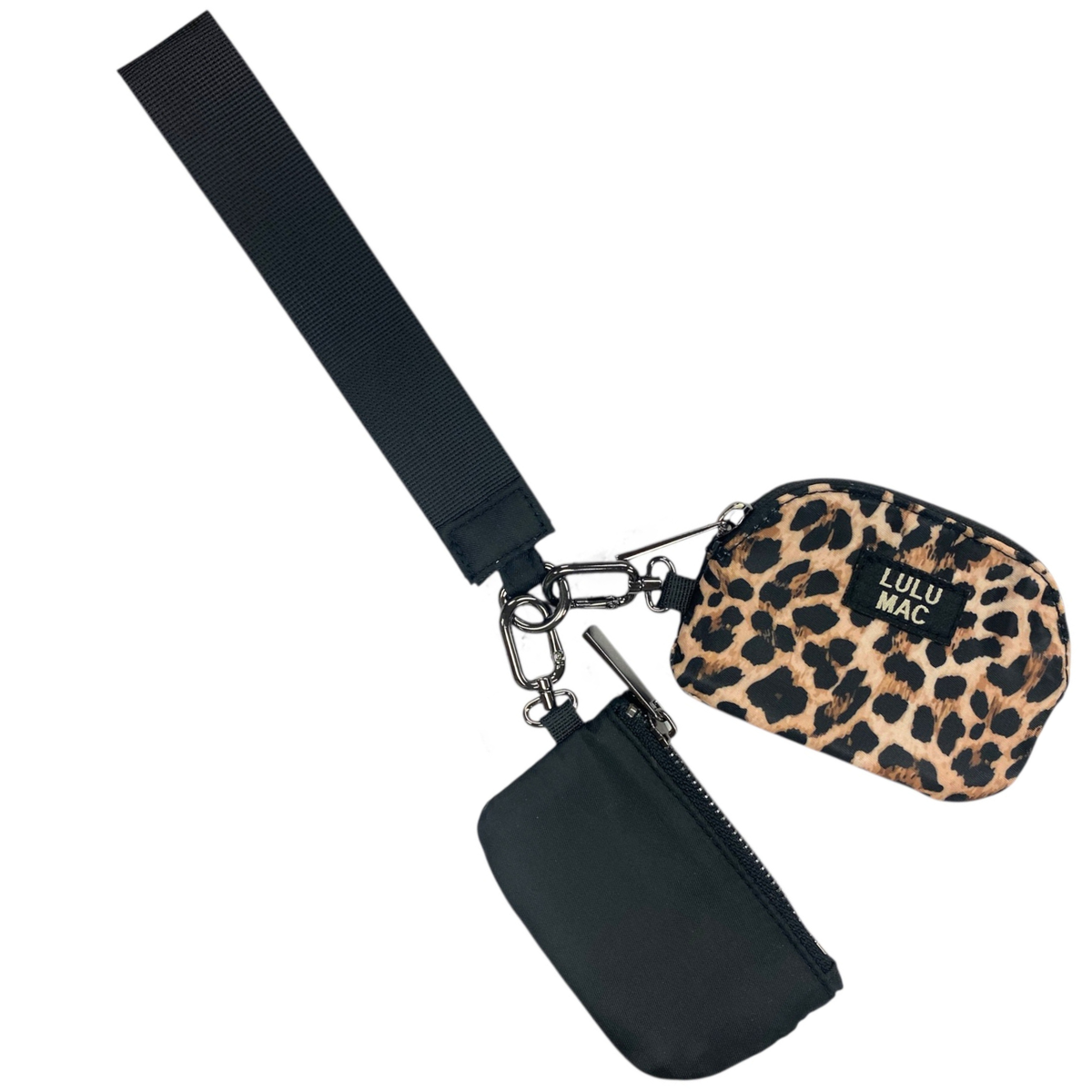 Black/Leopard Lulu Mac Wristlets