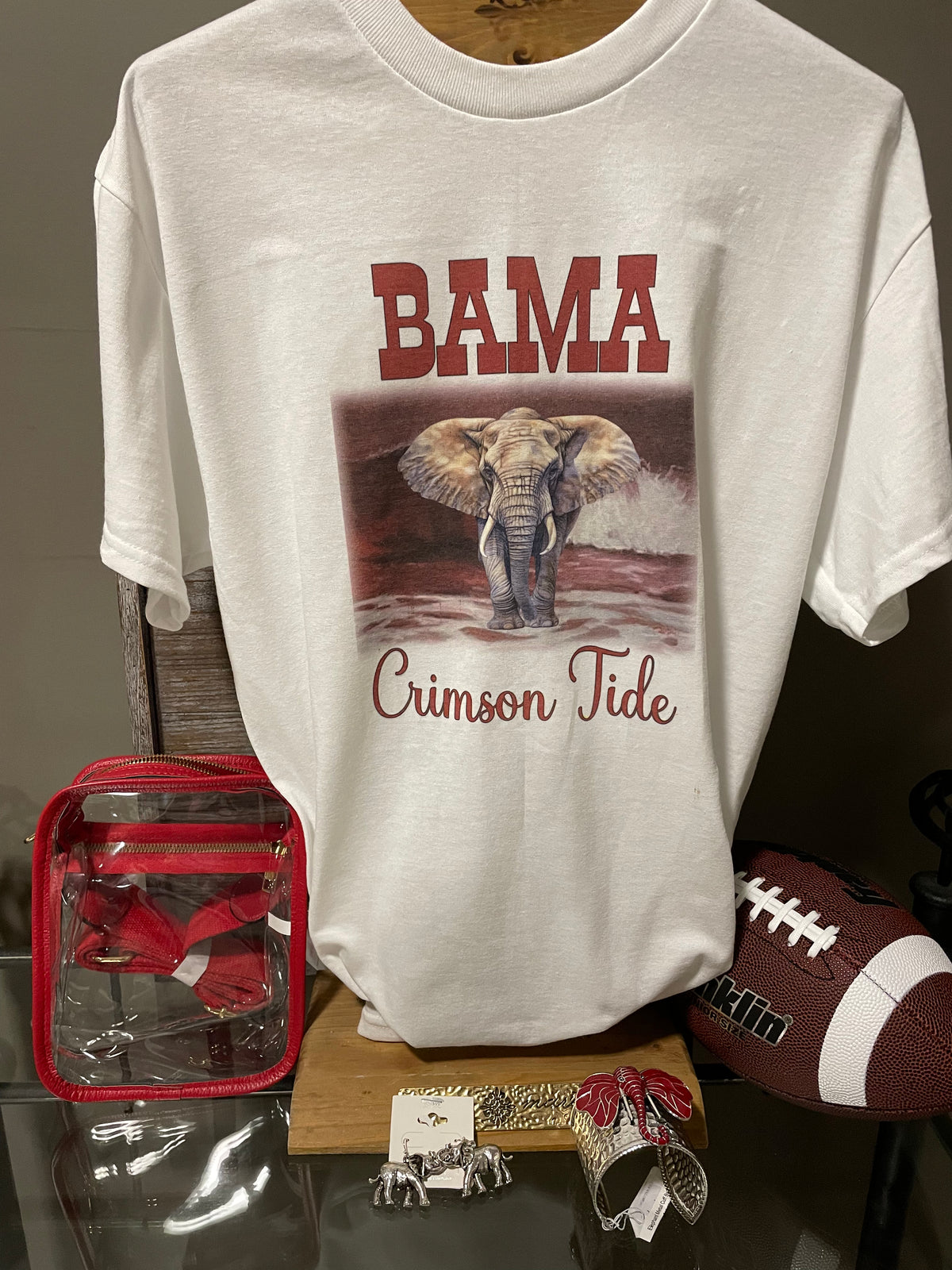 Bama Crimson Tide w/ Elephant Graphic Tee - Debs on 5th