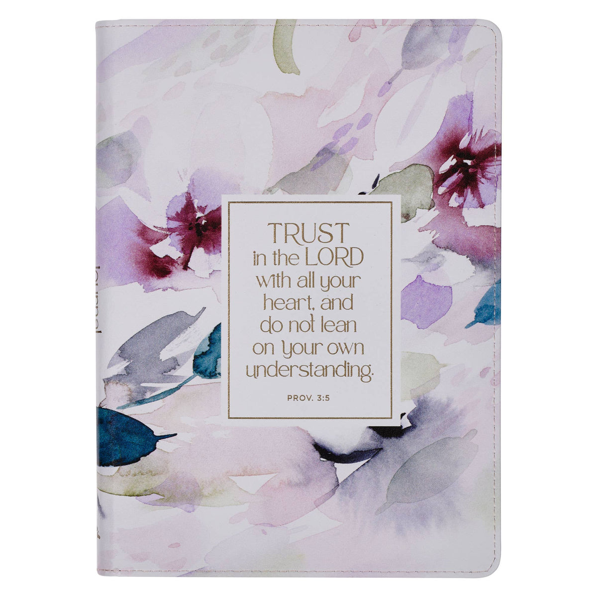 Journal Classic Zip Purple Floral Trust in the Lord Prov 3:5