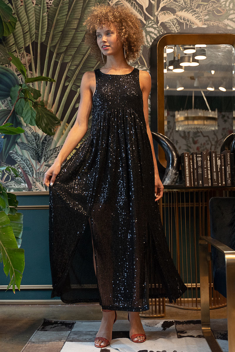 Sequin Sleeveless Relaxed Fit Dress - Debs on 5th