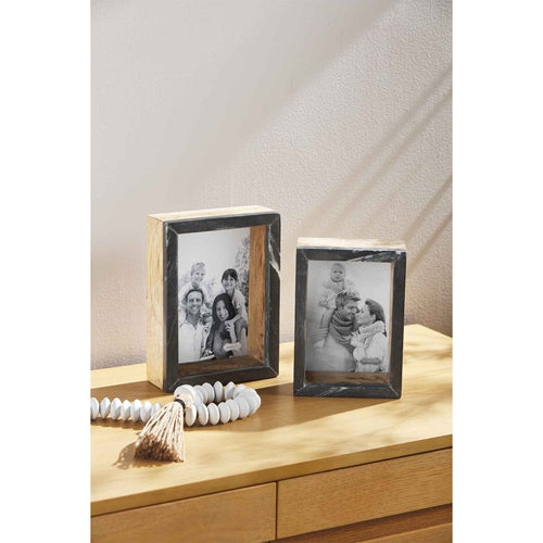 Mango Wood & Marble Shadow Box - Debs on 5th