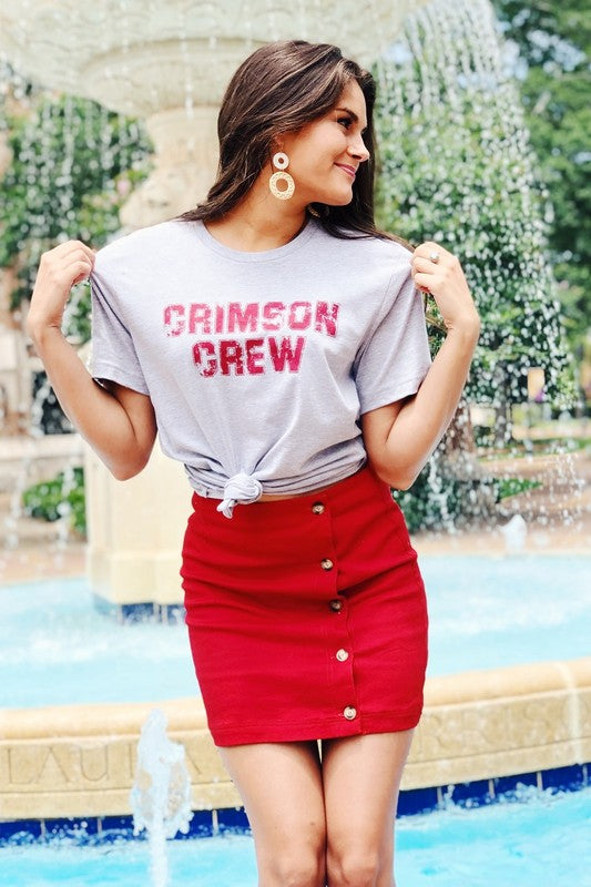 Crimson Crew Game Day Tee - Debs on 5th