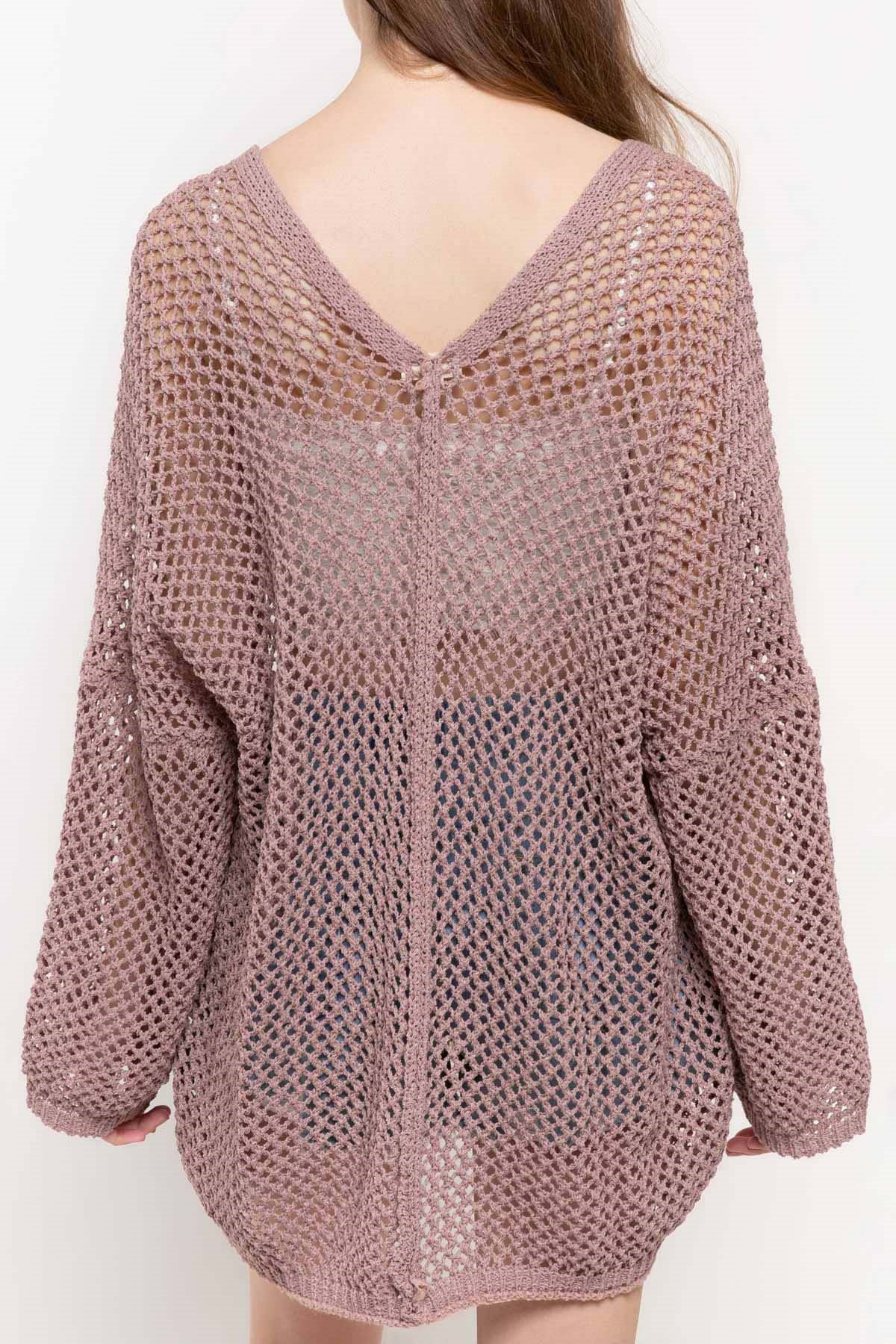 Lightweight Open Weave Boxy Kimono Cardigan - Debs on 5th