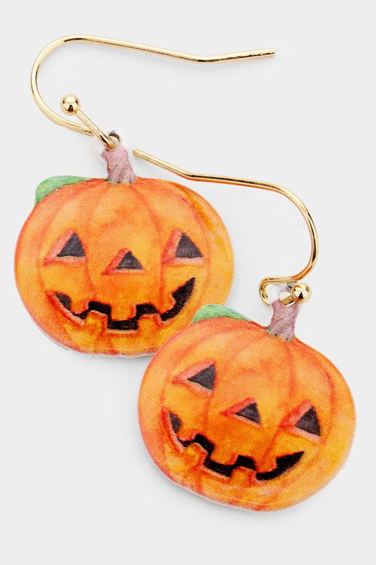 Halloween Pumpkin Earrings - Debs on 5th