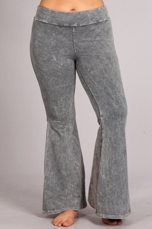 Mineral Washed Pants with Back Pockets - Debs on 5th