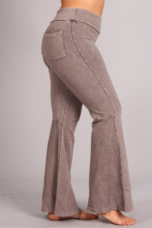 Mineral Washed Pants with Back Pockets - Debs on 5th
