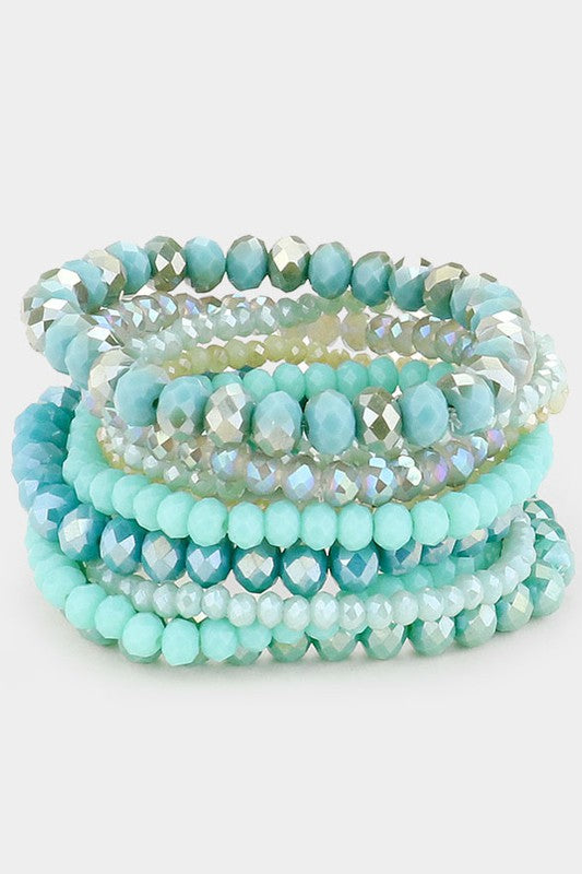 Faceted Bead Stretch Bracelets - Debs on 5th