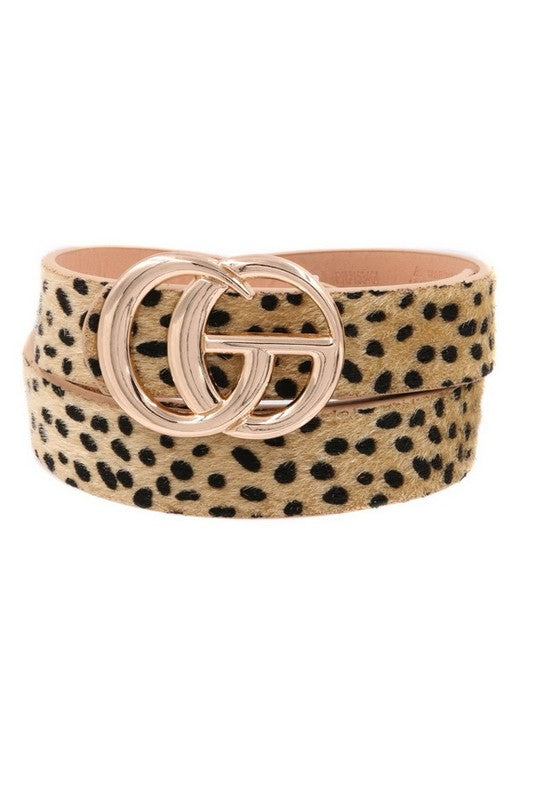 Leopard Faux Fur CG Belt - Debs on 5th