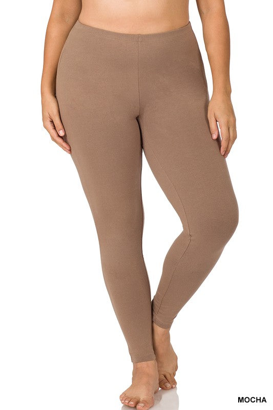 Cotton Full Length Leggings Plus - Debs on 5th