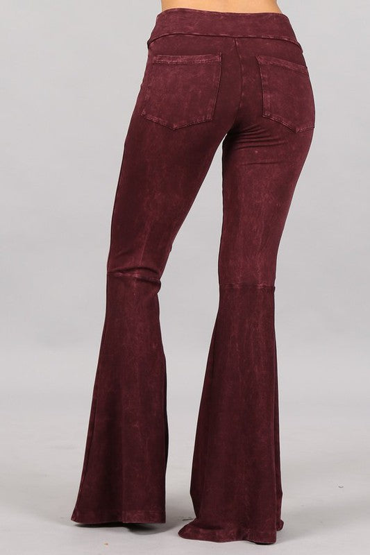 Mineral Washed Pants with Back Pockets - Debs on 5th