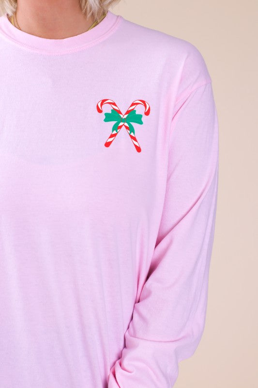 Candy Cane Long Sleeve Tee - Debs on 5th