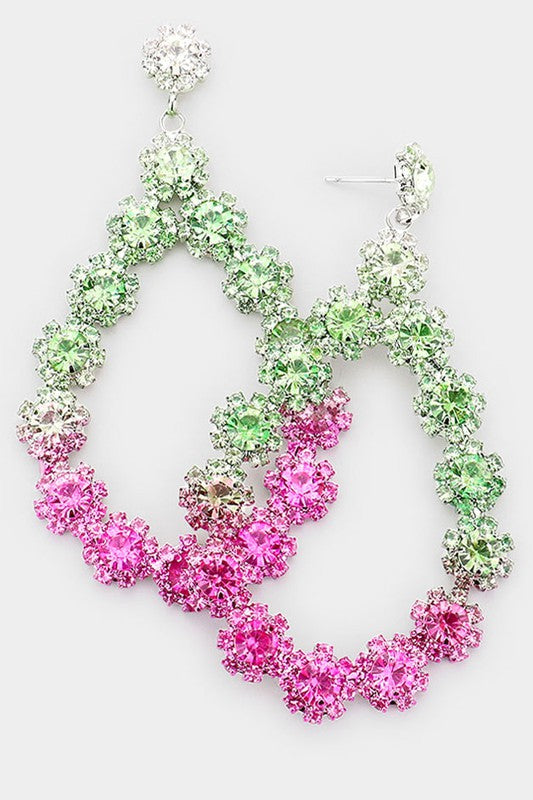 Floral Open Teardrop Evening Earrings - Debs on 5th