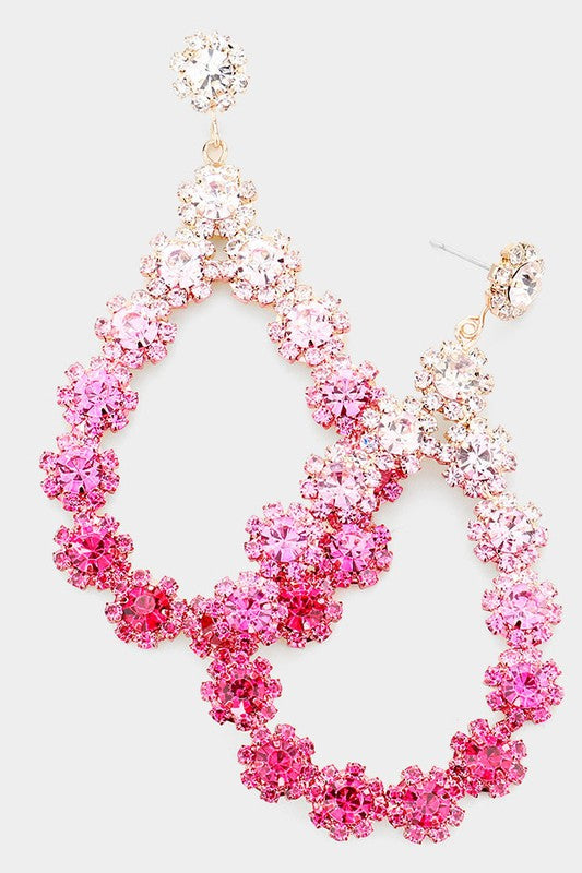 Floral Open Teardrop Evening Earrings - Debs on 5th
