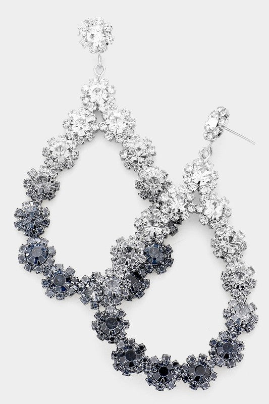 Floral Open Teardrop Evening Earrings - Debs on 5th