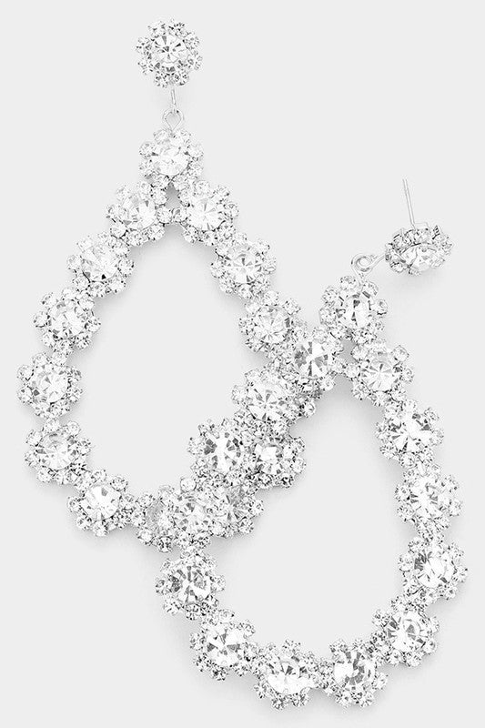 Floral Open Teardrop Evening Earrings - Debs on 5th