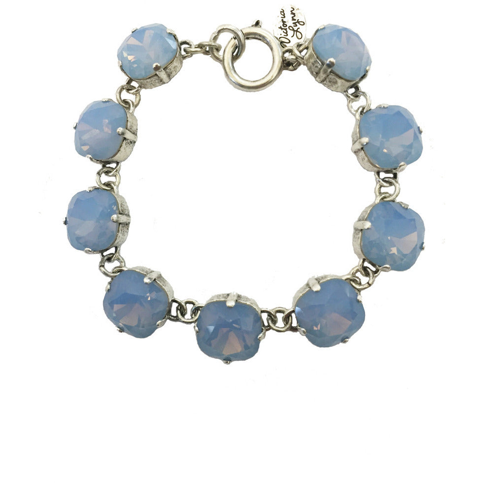 Victoria Lynn 12mm Square Silvertone Bracelets - Debs Boutique  LLC