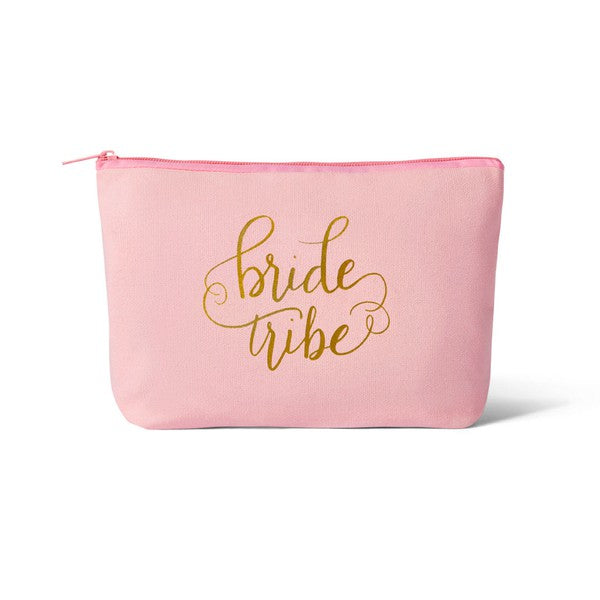 Pink Bride Tribe Makeup Bag in Canvas - Debs on 5th