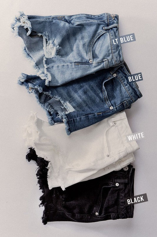 Distressed Denim Shorts - Debs on 5th