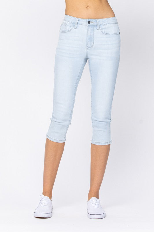 Mid Rise Ultra Light Skinny Capri - Debs on 5th