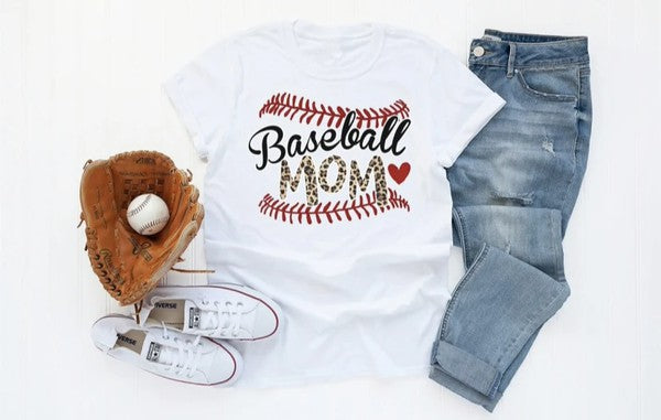 Leopard Baseball Mom Tee - Debs on 5th