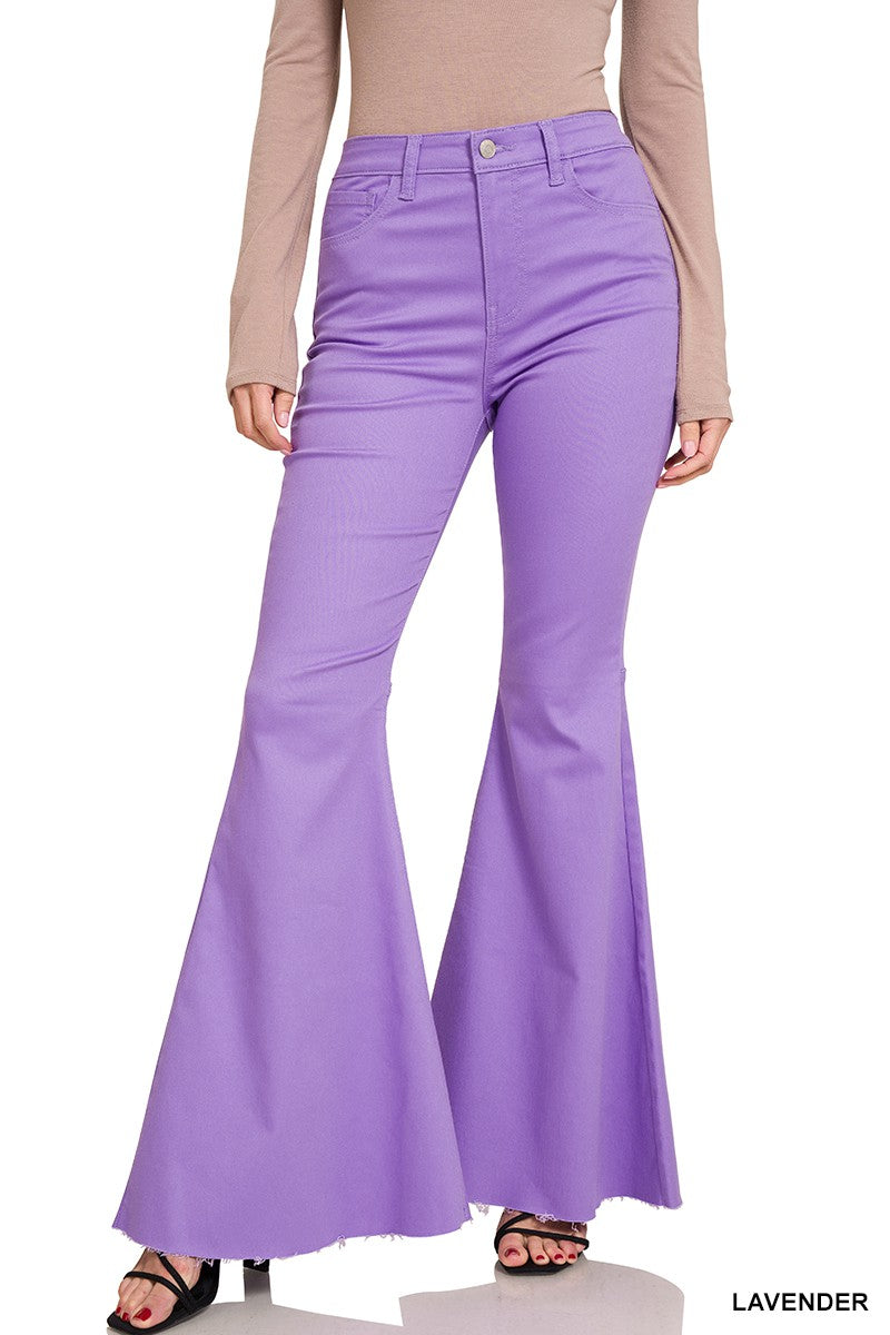 High Rise Super Flare Denim Pants - Debs on 5th