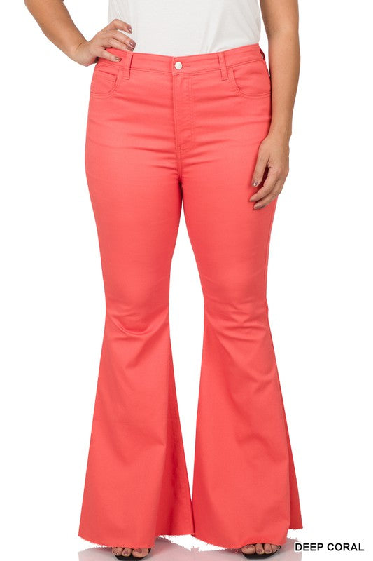 High Rise Super Flare Denim Pants - Debs on 5th