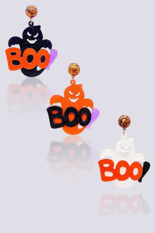 Boo Ghost Dangle Earrings - Debs on 5th