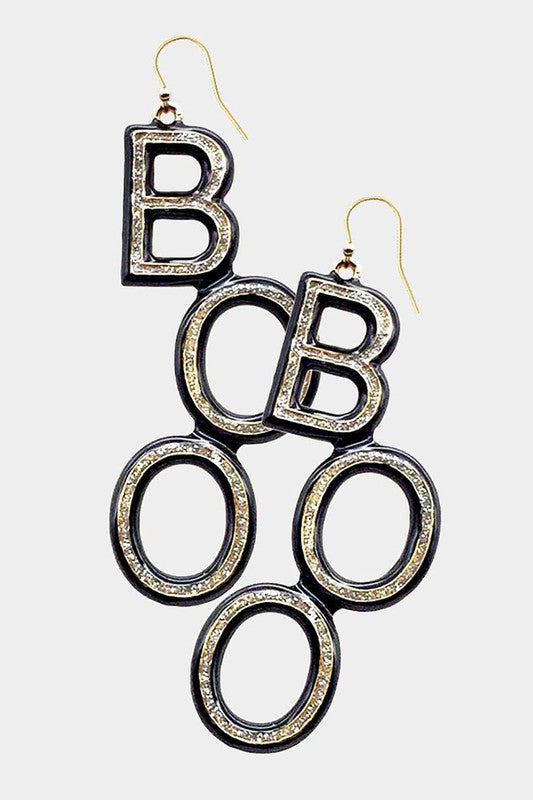 BOO Message Drop Down Dangle Earrings - Debs on 5th