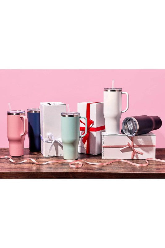 Stainless Steel Tumbler with Handle - Debs on 5th