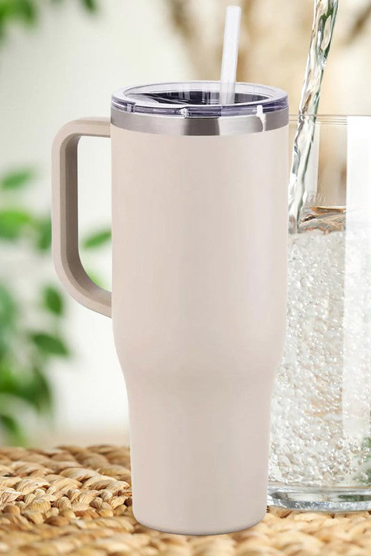 Stainless Steel Tumbler with Handle - Debs on 5th