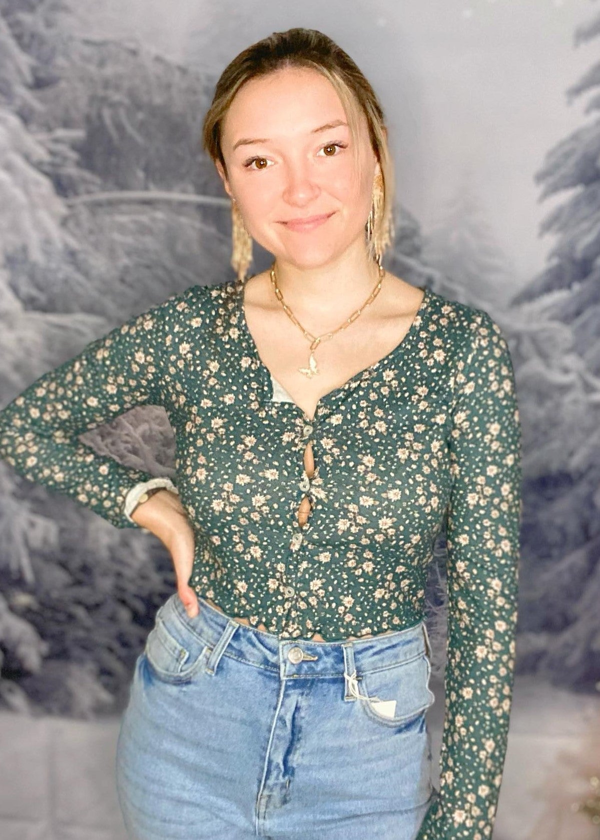 Flower Power Long Sleeve Top - Debs on 5th
