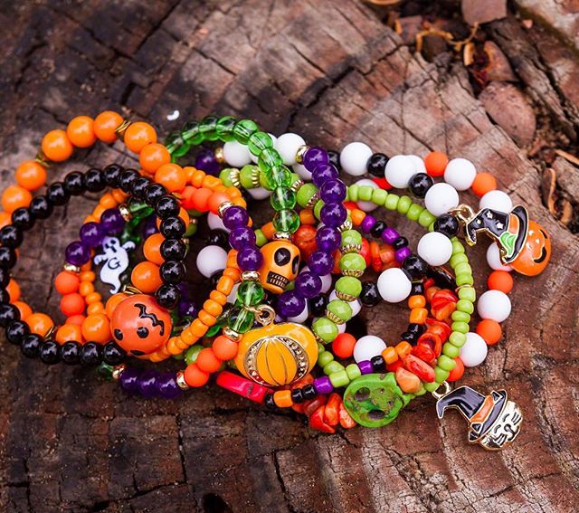Lime, Orange and Coordinating Beaded Bracelets - Debs on 5th