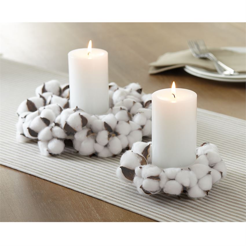 Natural Cotton Wreath - Debs on 5th