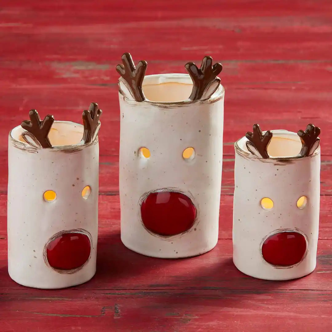 Large Reindeer Votive Candle Cover - Debs on 5th