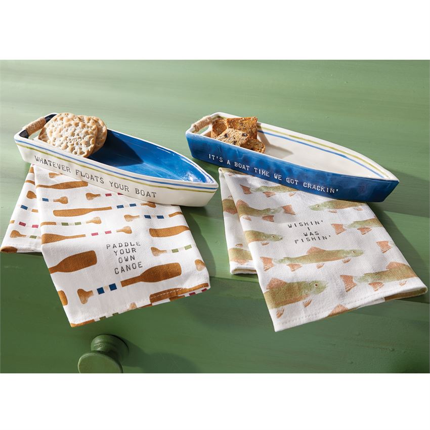 Boat Cracker & Dish Towel Set - Debs on 5th