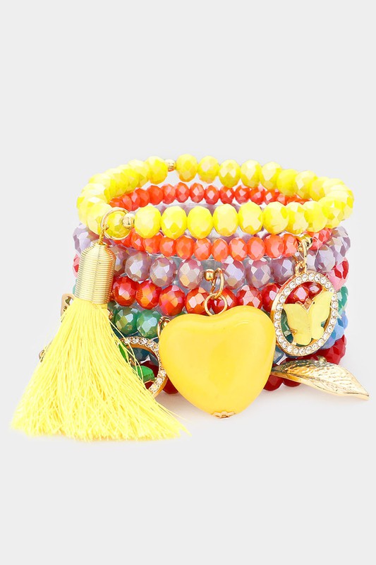 Heart Butterfly Leaf Tree Beaded Bracelets - Debs on 5th