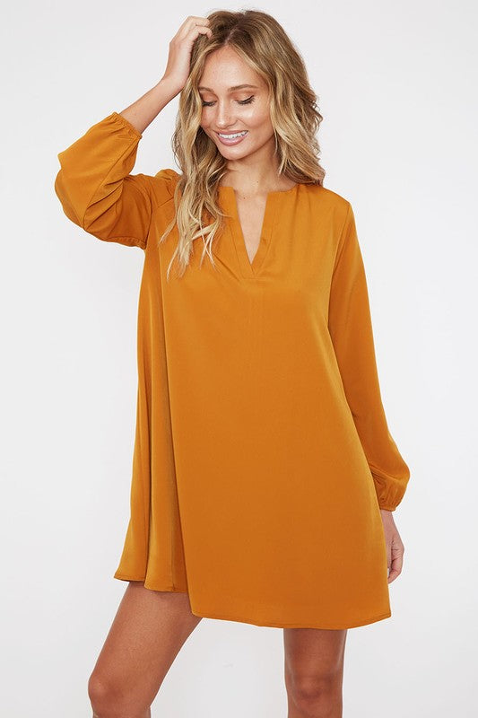 Solid Woven Mini Dress - Debs on 5th