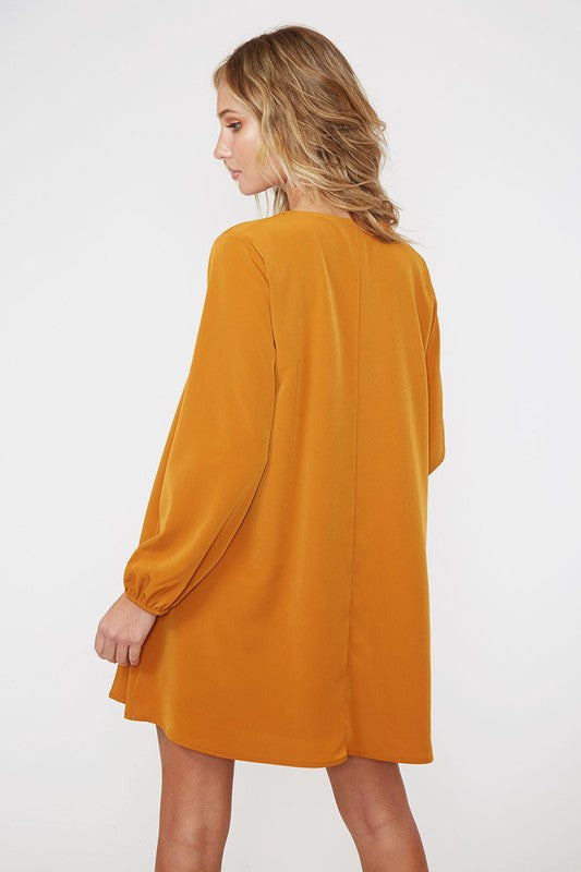 Solid Woven Mini Dress - Debs on 5th