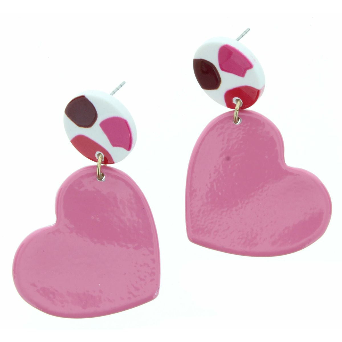 White with Multi Pink and Pink Heart - Debs on 5th