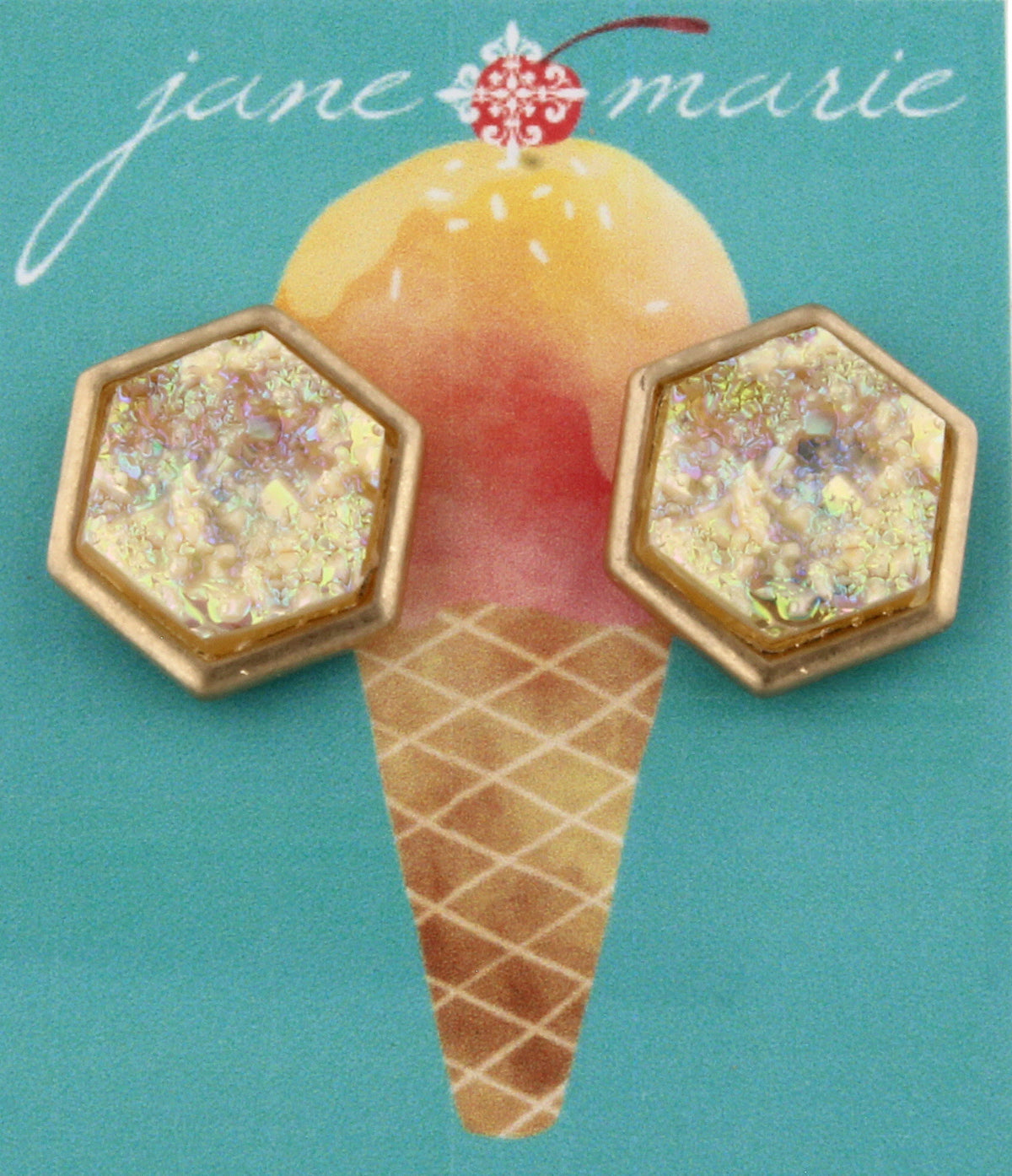 Ab  Rounded Druzy Stud - Debs on 5th